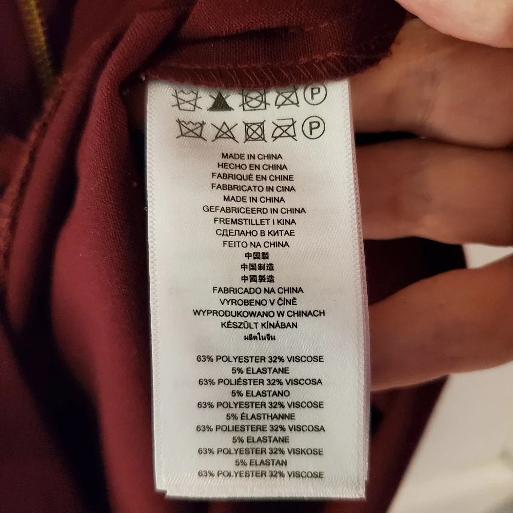 Michael Kors Burgundy or Tan Shirt Dress Goldtone Hardware Small - Picture 14 of 14